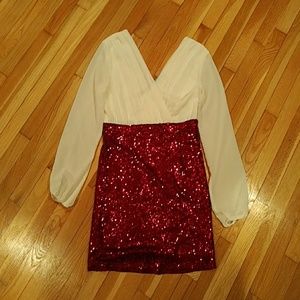 Red Sequin Dress